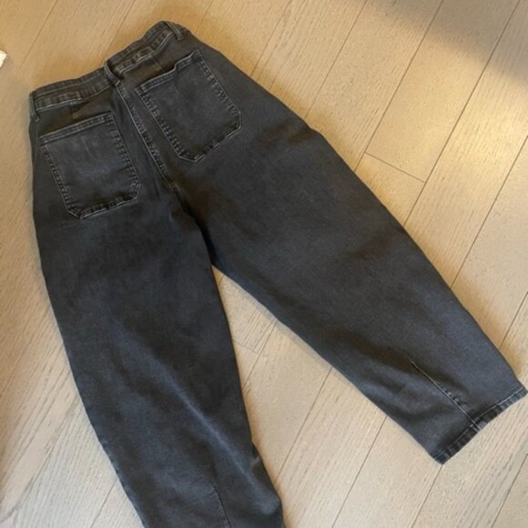 Barrel Jeans High Waisted Wide Leg Boyfriend Denim Jeans - Picture 3 of 5